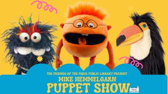 The friends of the Piqua Public Library present Mike Hemmelgarn puppet show