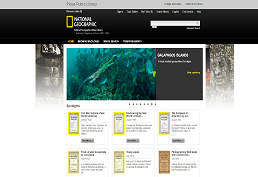 Screen capture of National Geographic front page.