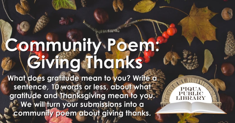 Community Poem: Giving Thanks Graphic