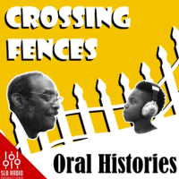 Crossing Fence‪s‬ podcast logo.