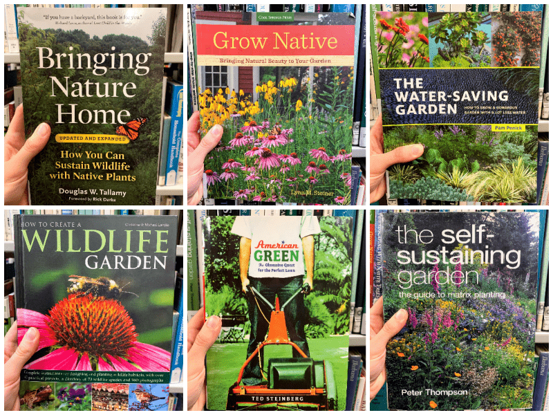Six library books about native gardening